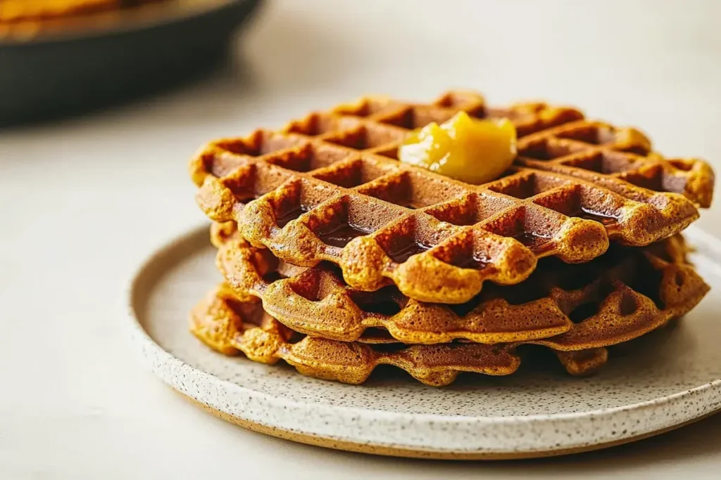 Keto Pumpkin Waffles: The Ultimate Fall Low-Carb Breakfast You’ll Love 4 Keto Pumpkin Waffles with honey